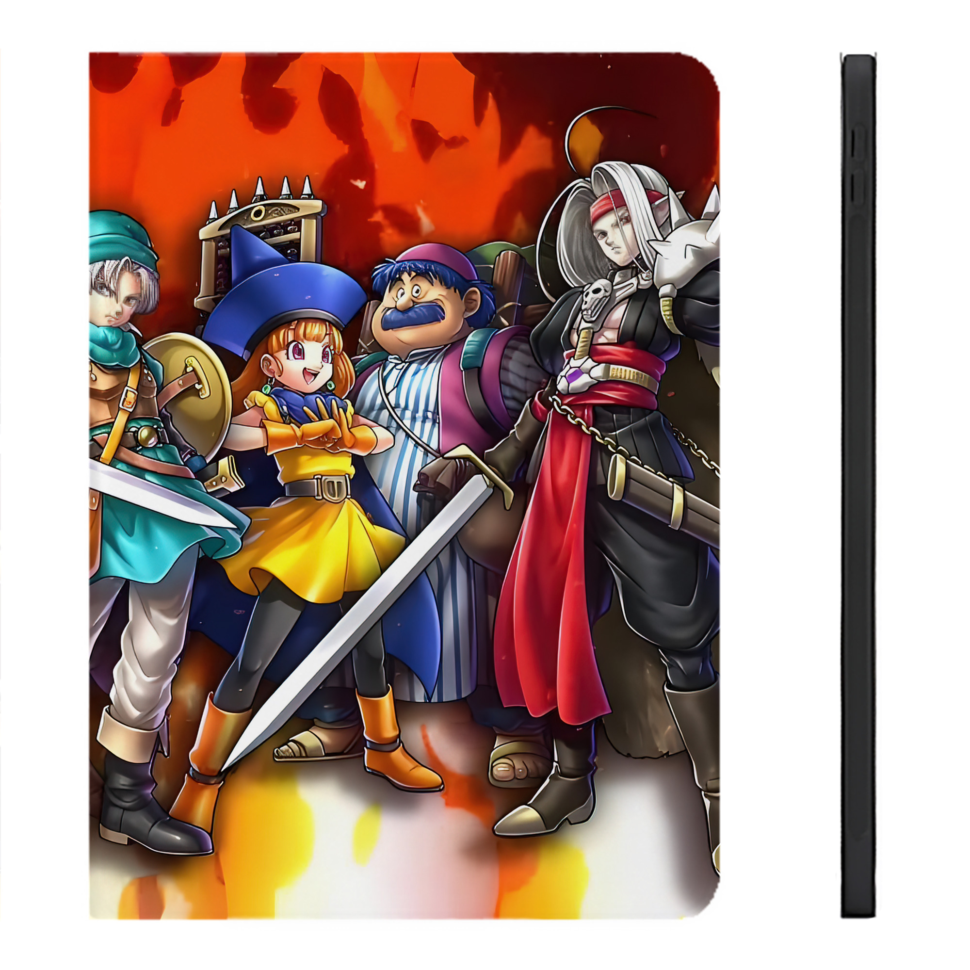 （画像用） ドラゴンクエスト Doragon Kuesuto Dragon Quest IPadケース ペンホルダー付き ブックスタイルデザイン